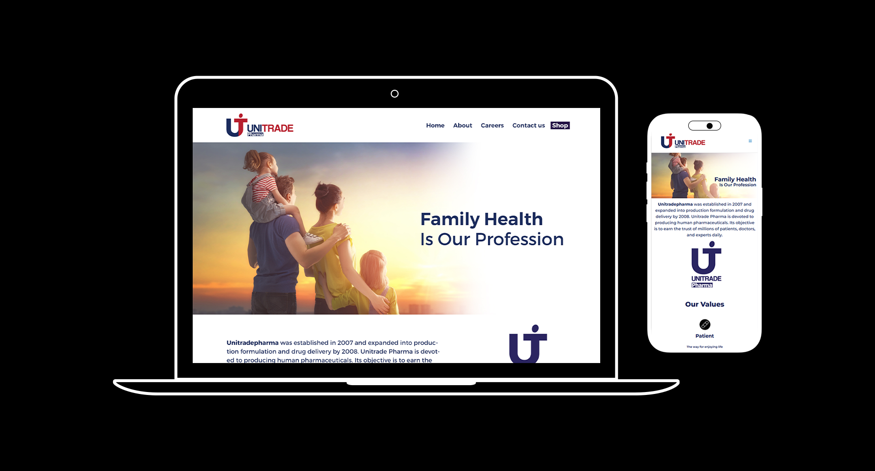 pharma website design